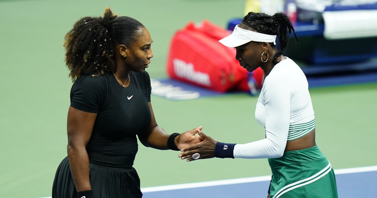 Serena and Venus Williams lose in first-round doubles at the U.S. Open