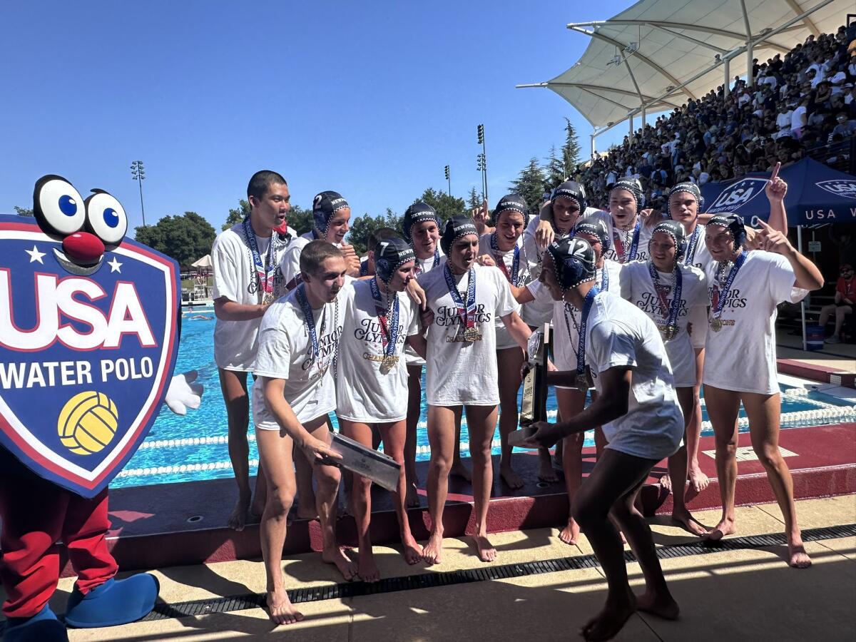 The Newport Beach Water Polo Club 16Us earned gold at the USA Water Polo Junior Olympics on Tuesday.