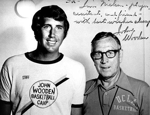 Jim Nielsen, a reserve on the UCLA powerhouse teams of 1967 and '68, found inspiration in the example of Coach Wooden and later became principal of Channel Islands High School in Oxnard. This photo was taken in the 1970s. See full story