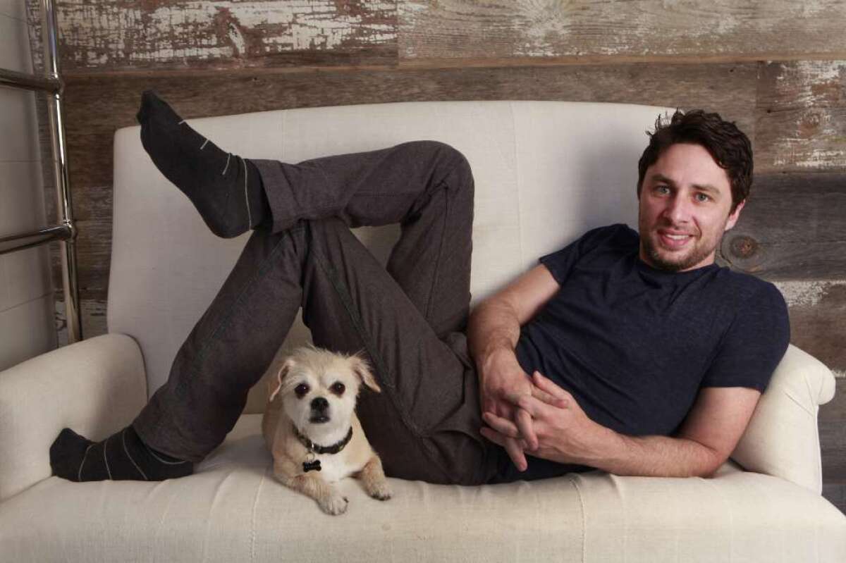 Zach Braff at his New York home in 2011