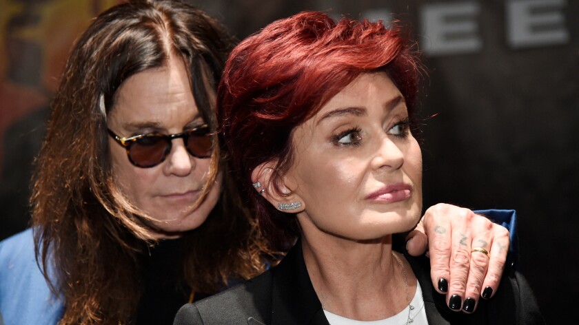 Ozzy Osbourne and his wife, Sharon, at a news conference in Hollywood on May 12, 2016. The pair are currently separated, though they continue their business dealings.