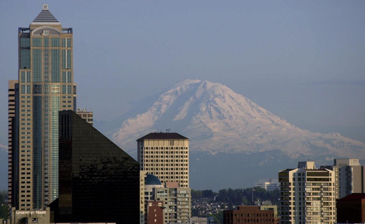 On those few days when the skies in Seattle are clear, Mt. Rainier, a 14,411-foot volcano, is dominating sight. Six climbers on Rainier went missing this week.