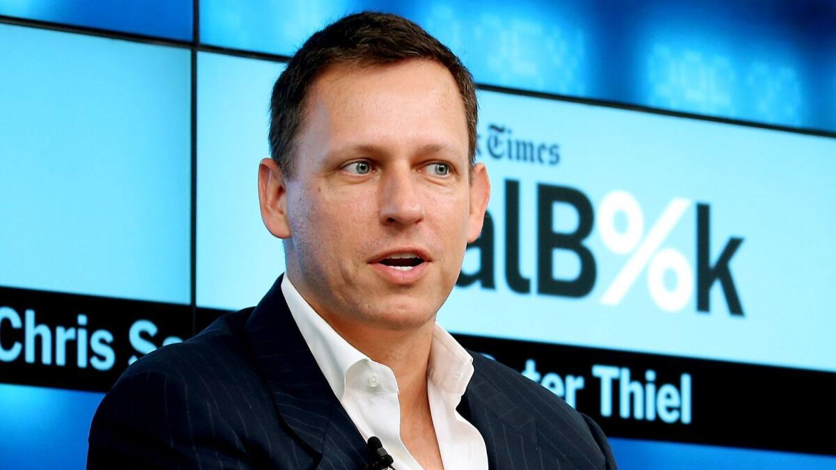 Peter Thiel is the co-founder and chairman of Palantir.