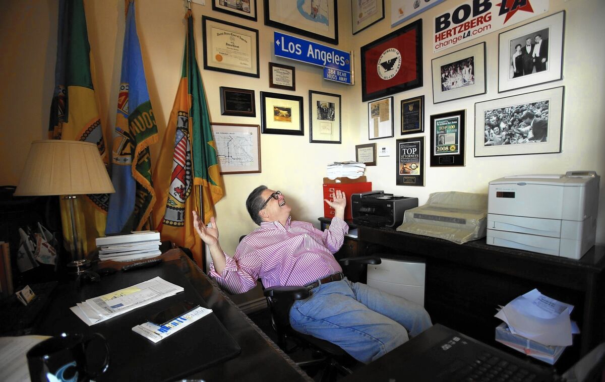 State Sen. Robert Hertzberg relaxes in his Van Nuys home. Hertzberg, a former Assembly speaker, has introduced a sweeping bill with the goal of reforming the state's taxation system.