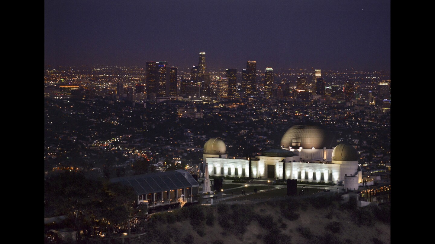 Burberry held its London in Los Angeles show April 16 at Los Angeles' iconic Griffith Observatory.
