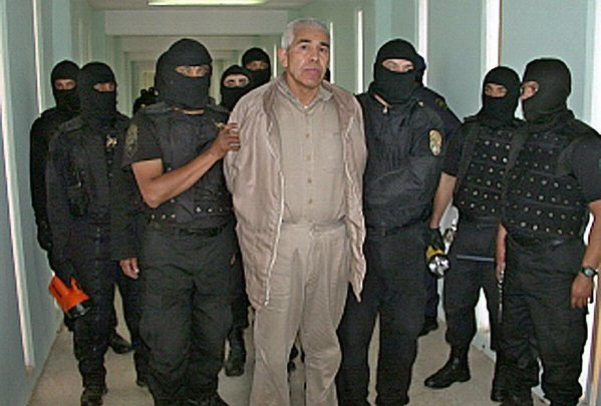 Mexican drug cartel boss Rafael Caro Quintero, seen here in 2005, was released on a "technicality" this month after 28 years in prison.