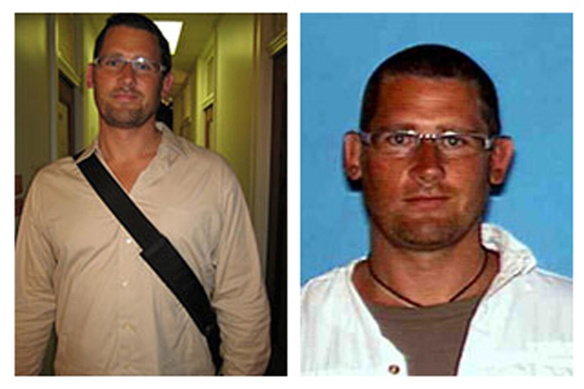 Photos of Ryan Chamberlain distributed by the FBI.