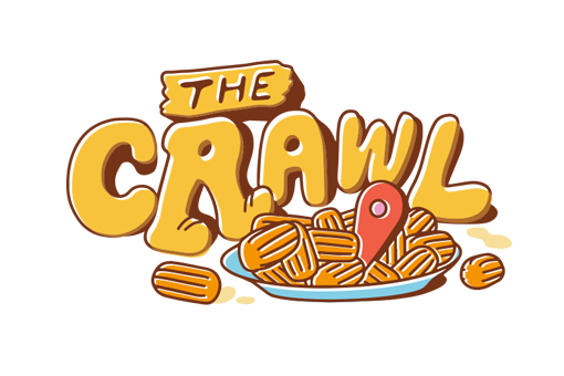 illustration of Bamieh with the logo of 'The Crawl'