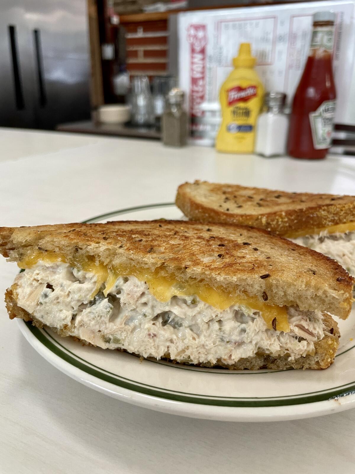 Tuna melt by request at the Apple Pan.