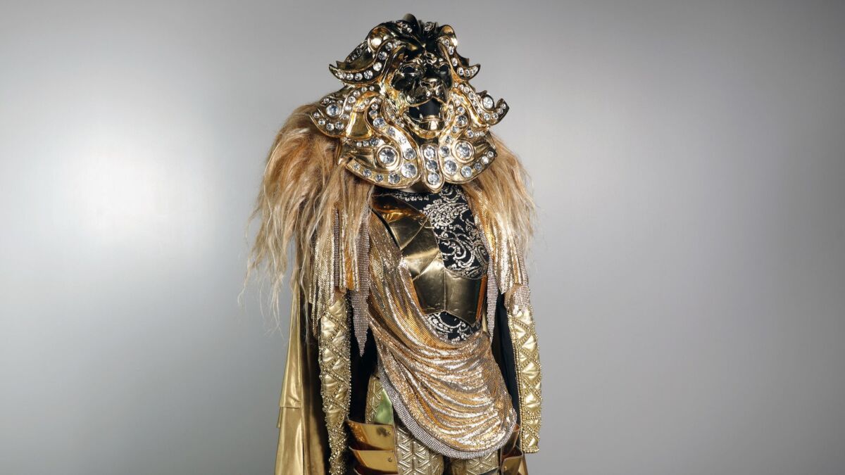 The Lion costume by Marina Toybina, costume designer for "The Masked Singer."