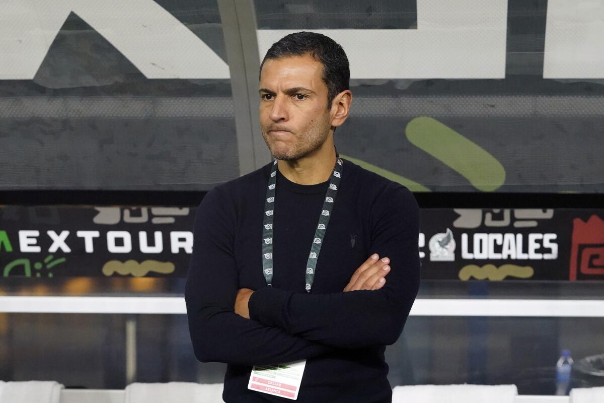 Mexico coach Jaime Lozano looks on before an international friendly against Australia in September.