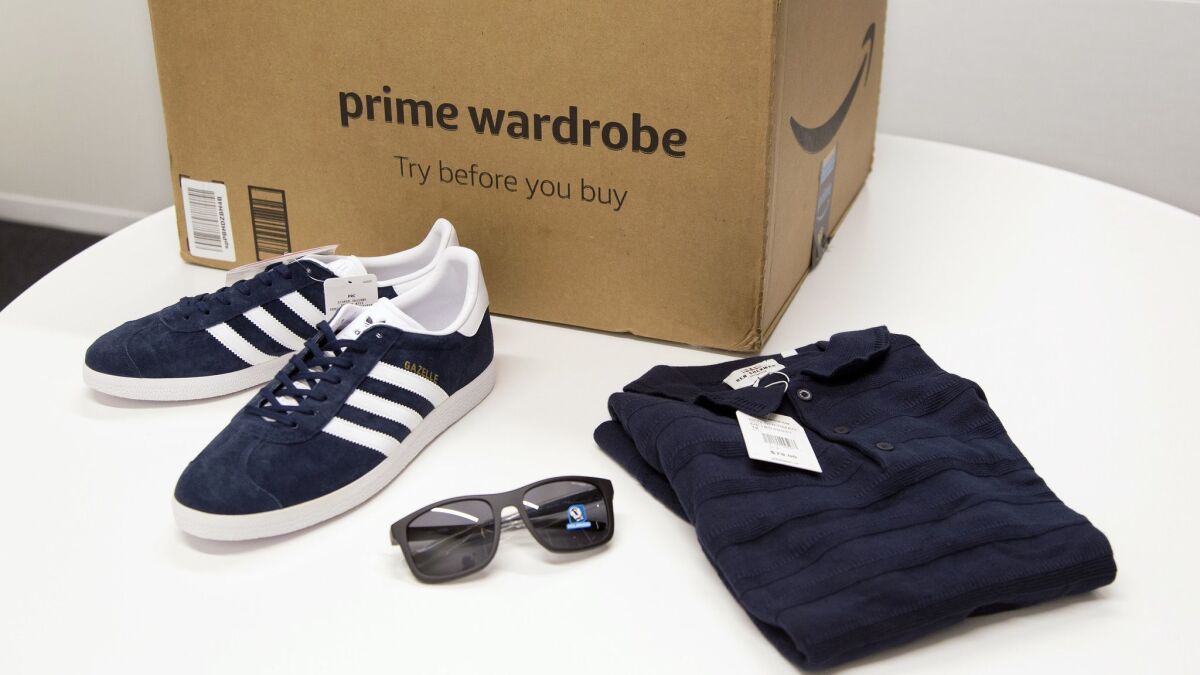 Items ordered through Prime Wardrobe are displayed.