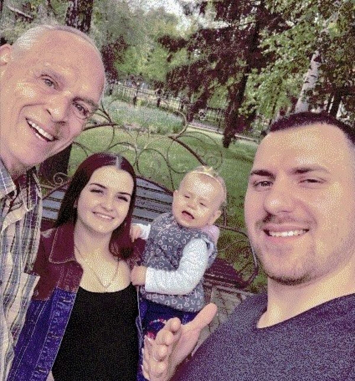 Steve Howser (left) visited Polina and Zhenya Polshchak in Ukraine in April 2021. He just helped them relocate to Ireland.