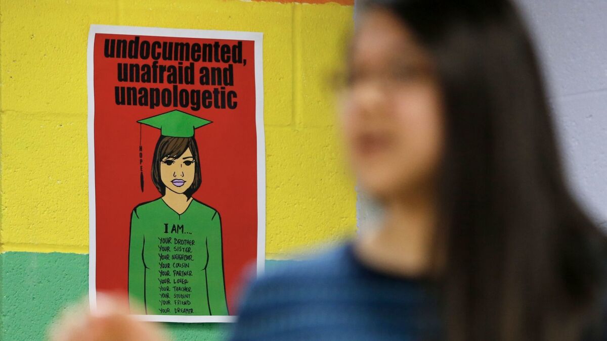 California officials are urging students who are in the country without legal permission to file applications for college aid through the California Dream Act.