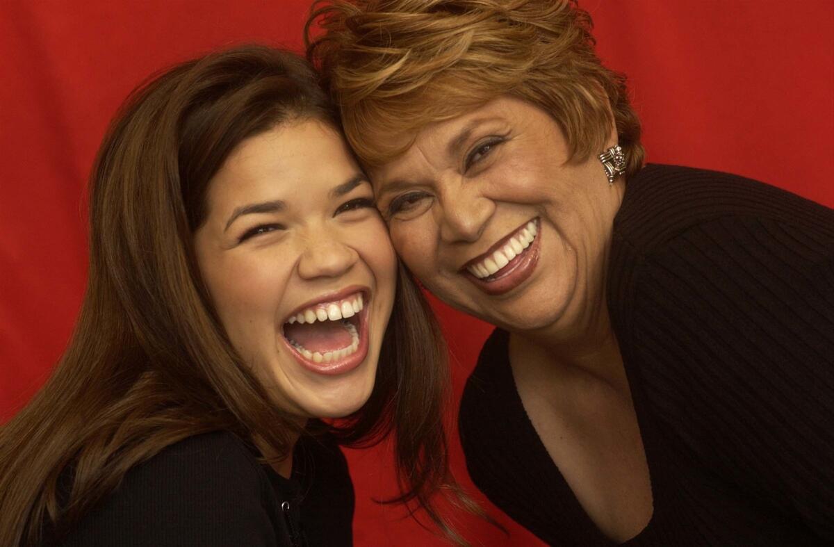 Lupe Ontiveros, right, and America Ferrera, who starred together in "Real Women Have Curves." After her death, Ontiveros was not included in 2013's Oscars In Memoriam segment.