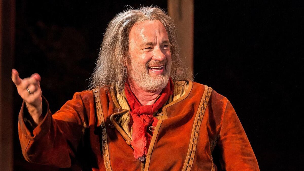 Tom Hanks plays Falstaff in "Henry IV," presented by the Shakespeare Center of Los Angeles.