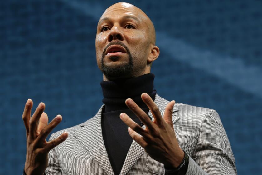 Common, shown at Starbucks' annual shareholders meeting in Seattle on March 18, is no longer speaking during commencement at a New Jersey university.