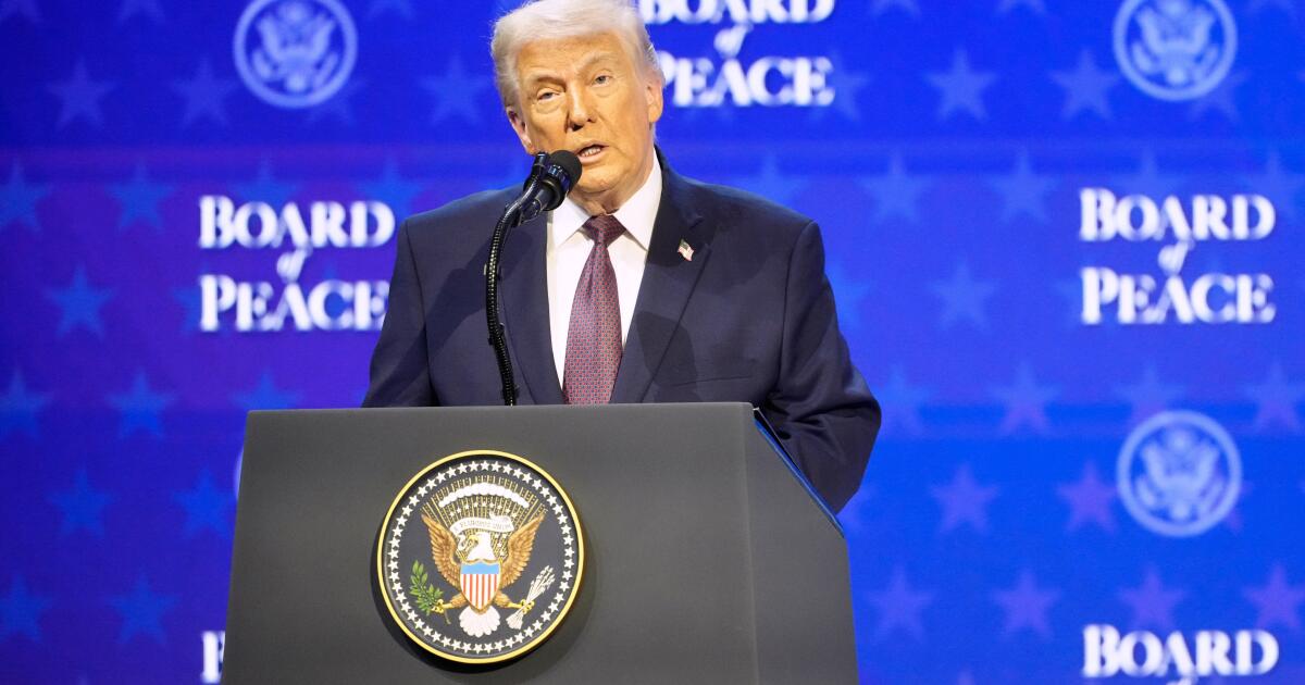 Trump planeja realizar a primeira reunião do Conselho de Paz este mês Trump planeja realizar a primeira reunião do Conselho de Paz este mês