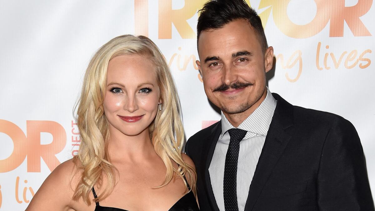 Actress Candice Accola and husband Joe King of the Fray have welcomed their first child.