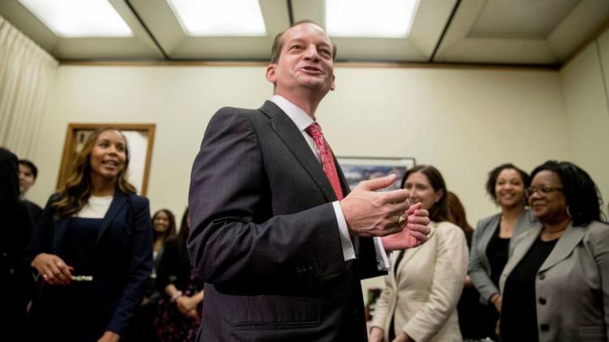 Labor Secretary Alexander Acosta