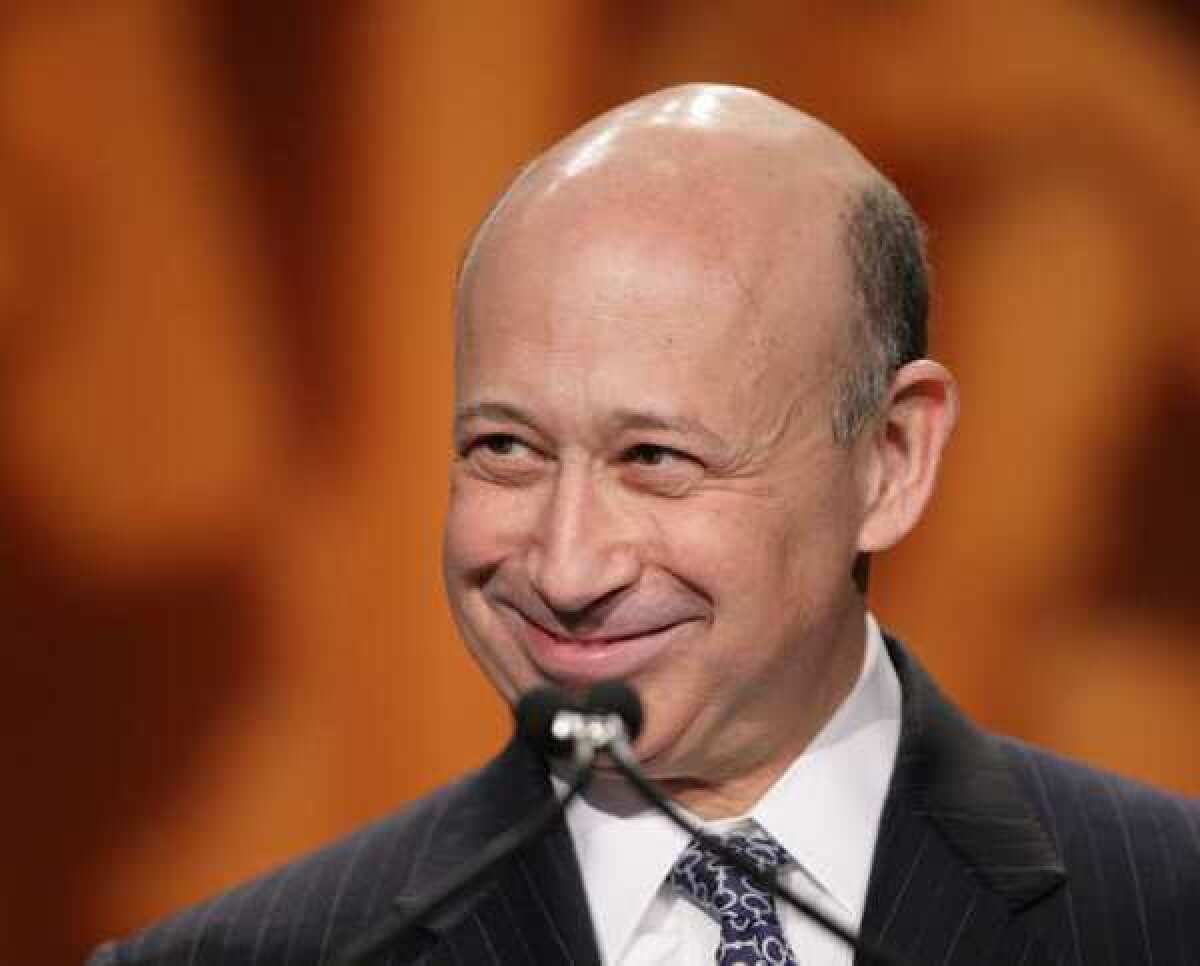 With better-than-expected first-quarter earnings, Goldman Sachs Chief Executive Lloyd Blankfein must be a happy camper.
