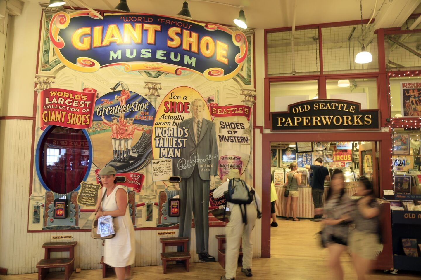 There is more to the historic market than produce and fish. For example: the Giant Shoe Museum, next to the Old Seattle Paperworks on the lower level.