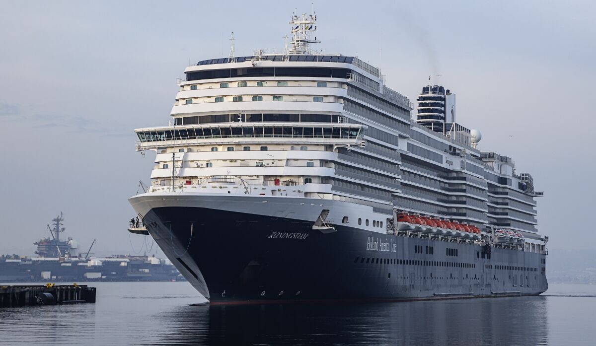 The Holland America Koningsdam cruise ship. 