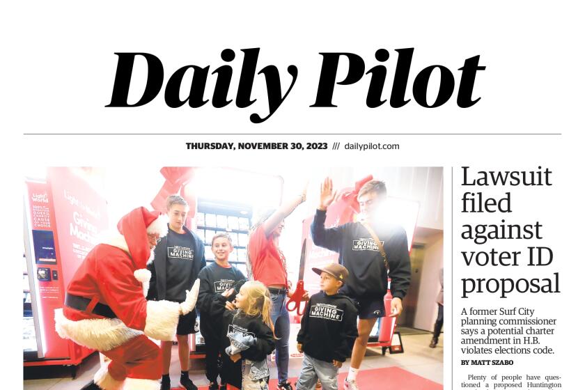 Front page of the Daily Pilot e-newspaper for Thursday, Nov. 30, 2023.