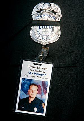 Brent Lovrien, firefighter, Los Angeles, funeral