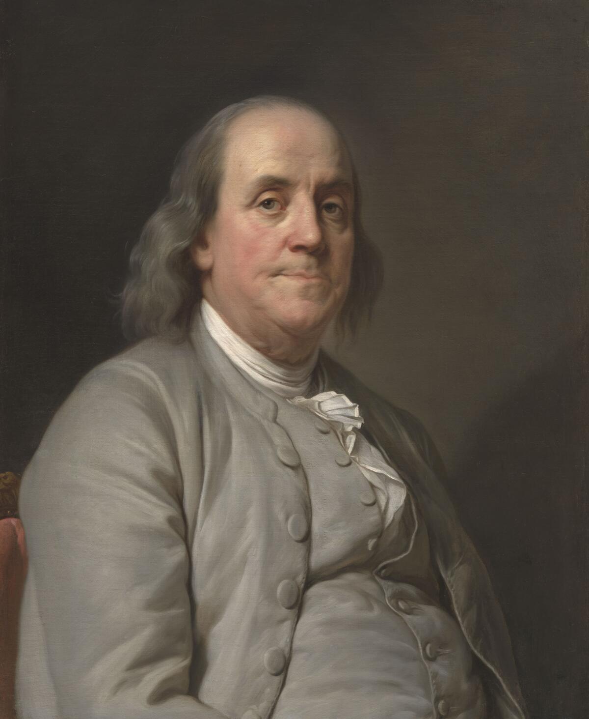 A portrait of Benjamin Franklin from circa 1785