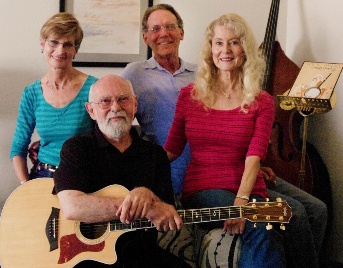 Members of I hear Voices!, from left, Kathy Harris, Bobby Kimmel, Bobby Ronstadt and Suzy Horton Rondstadt.