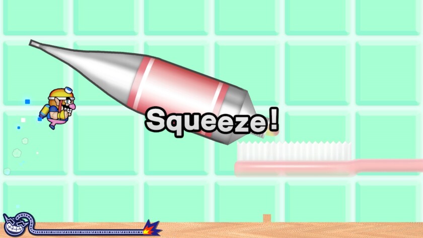 Games in "WarioWare: Get It Together!" are quick, but can be explained with one verb.