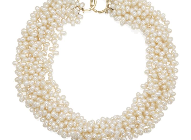 A freshwater pearl necklace designed for Tiffany & Co. by Paloma Picasso.