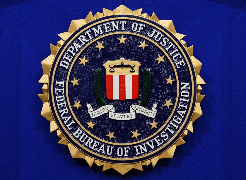 The seal of the Federal Bureau of Investigation. 