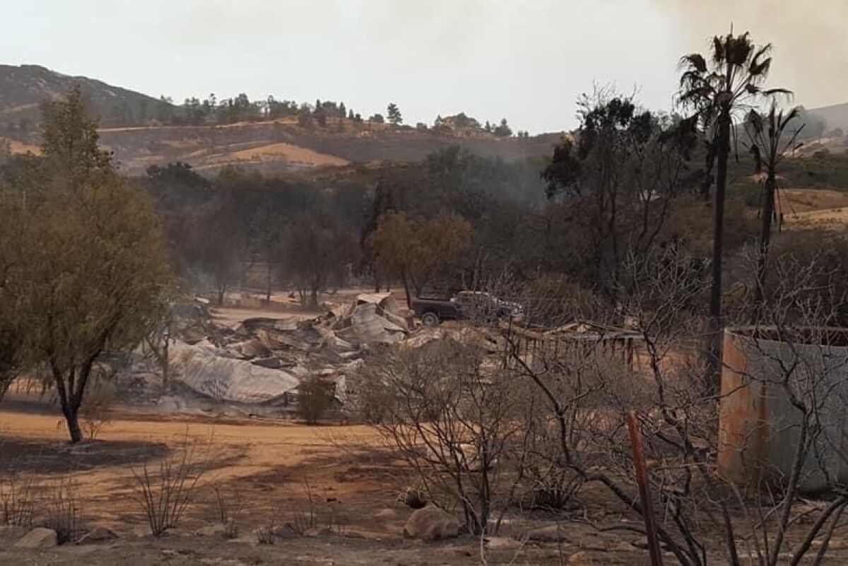 The home of Irving and Anita Beeman, which was destroyed in the Valley fire.