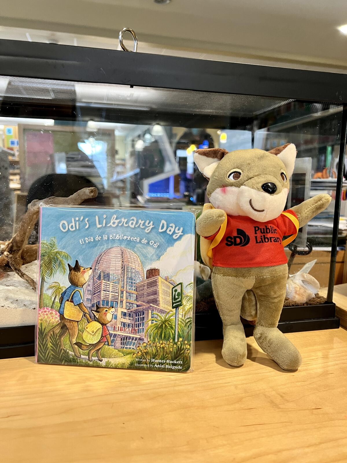 Children can receive their own library card along with a plush Odi the Coyote and book while supplies last.