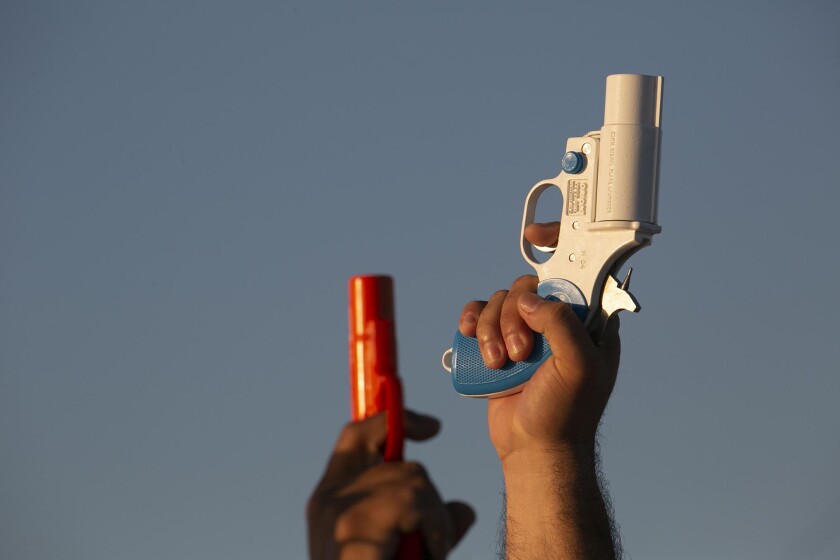 Pistols signal the start of the last day of the Bisbee’s tournament.