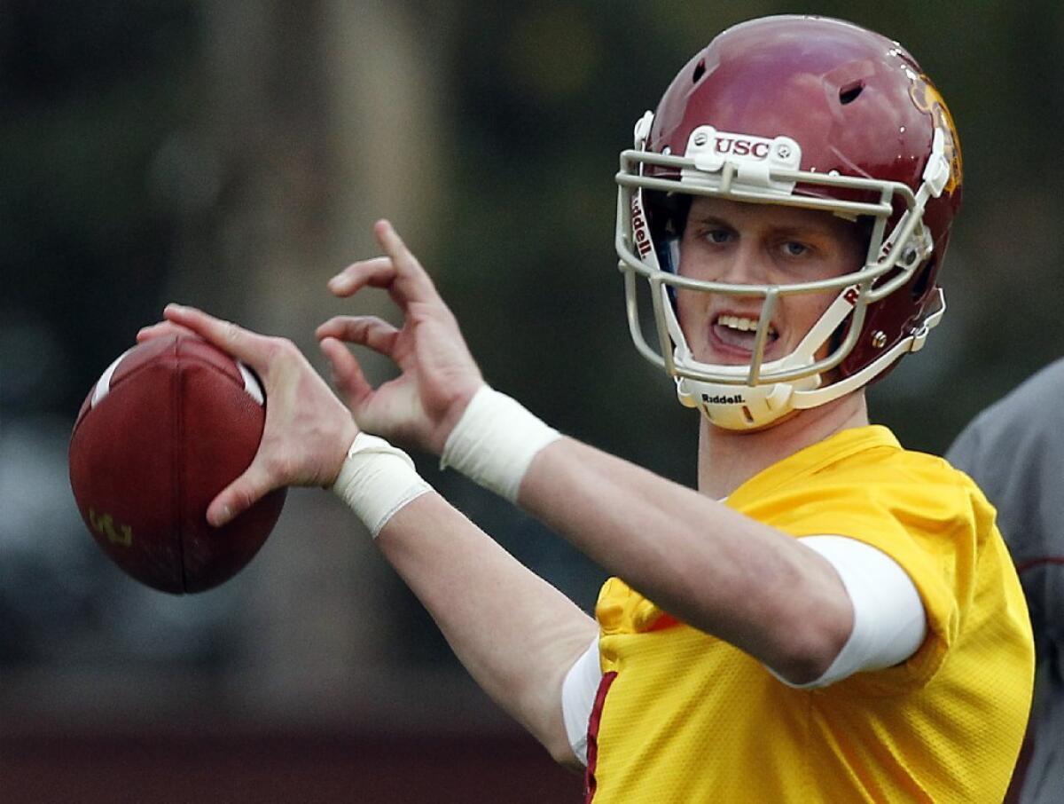 Max Browne, the freshman quarterback from Sammamish, Wash., is probably on track to redshirt this season, but his competitive spirit still has him pushing for the starting job.