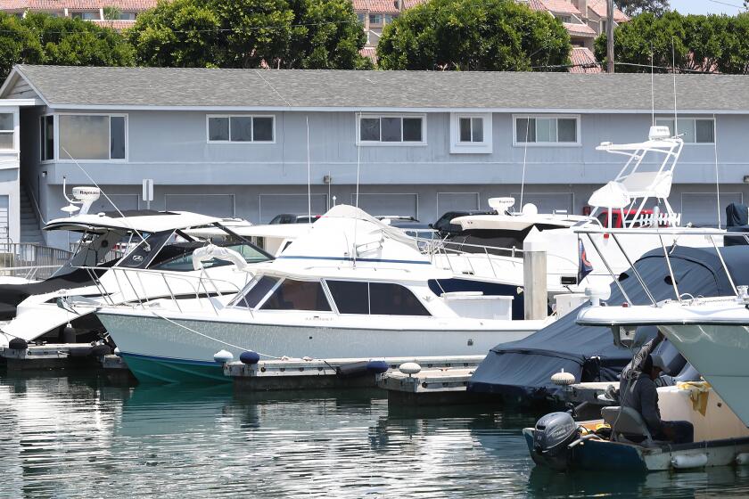 Boats docked in the Balboa Yacht Basin marina in Newport Harbor in Newport Beach on Thursday, July 25th, 2024.
