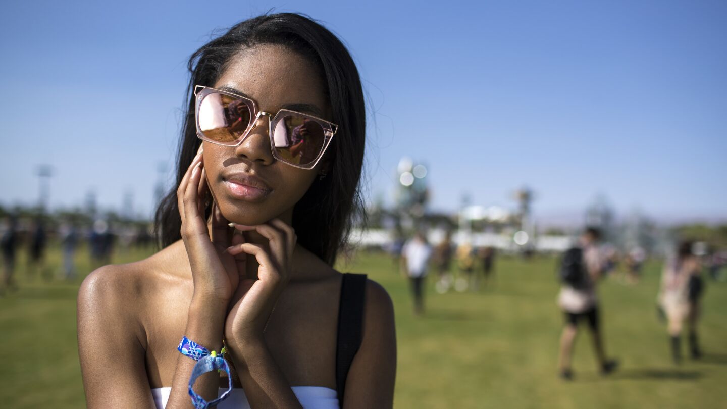 Michaela Hope, 16, of London is attending her first Coachella Valley Music and Arts Festival.