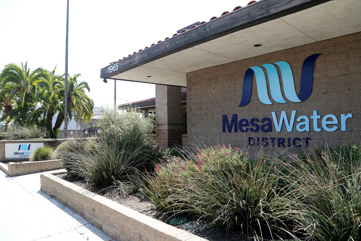 Mesa Water District in Costa Mesa. 