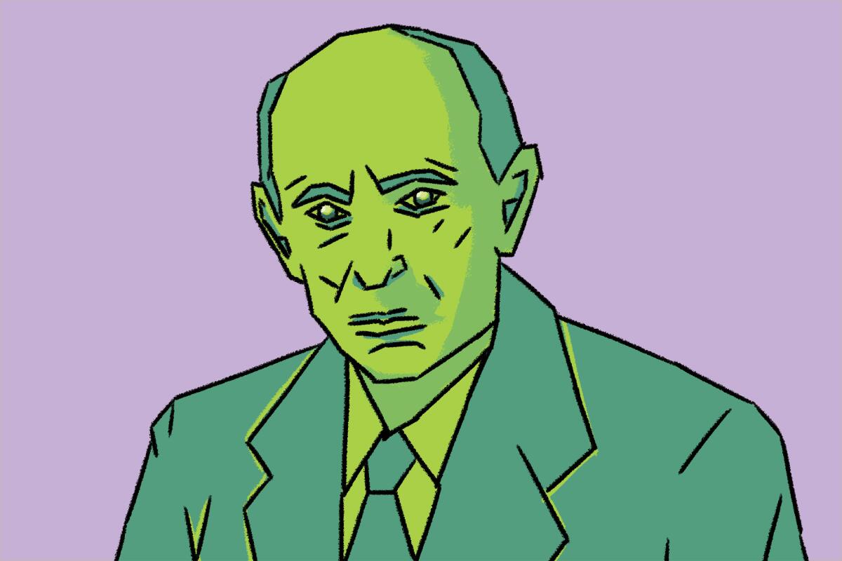 Illustration of Arnold Schoenberg. 