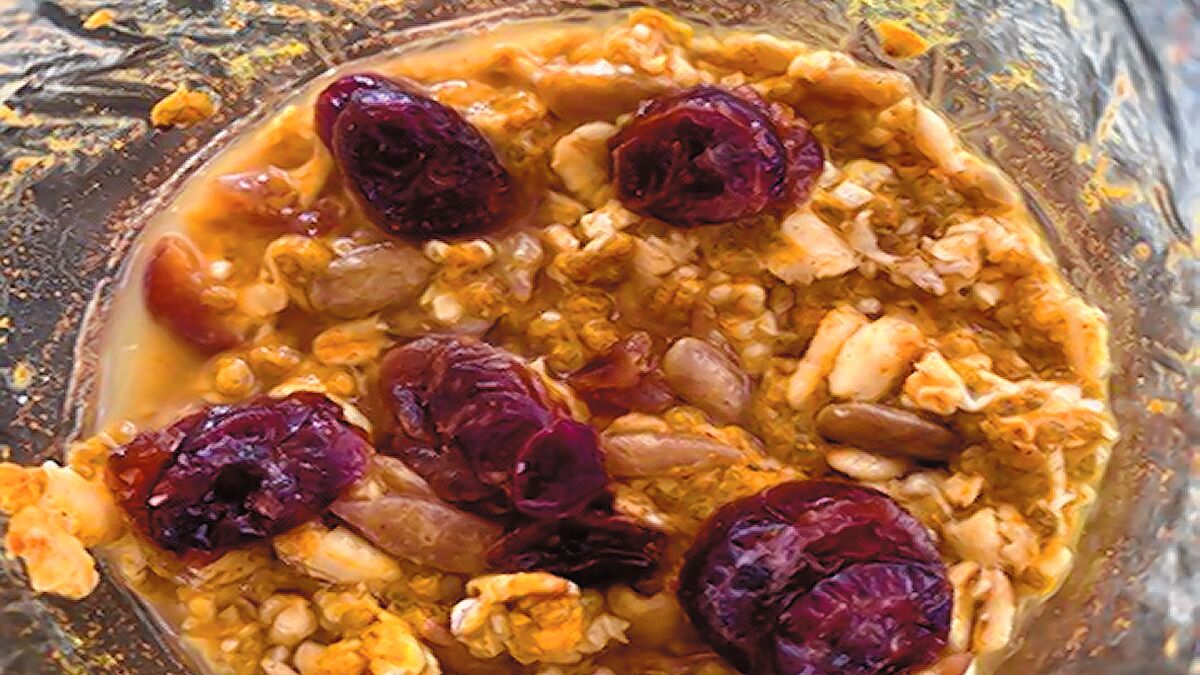 Breakfast oats mixed with yogurt, pumpkin puree, seeds, berries, honey and other ingredients can be prepared in advance — becoming 'Overnight Oats' and ready-to-eat or grab-and-go the next morning.