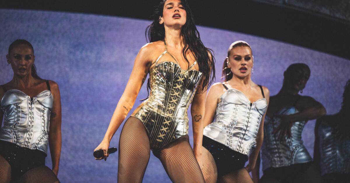 Dua Lipa, pop's disco sophisticate, rides her 'Radical Optimism' into the Forum