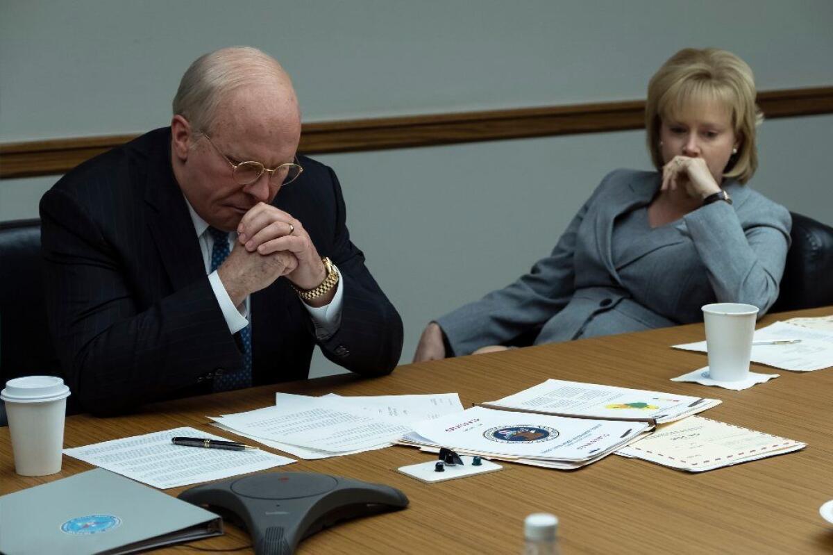 (L-R) - Christian Bale stars as Dick Cheney and Amy Adams stars as Lynne Cheney in Adam McKay's "Vice."