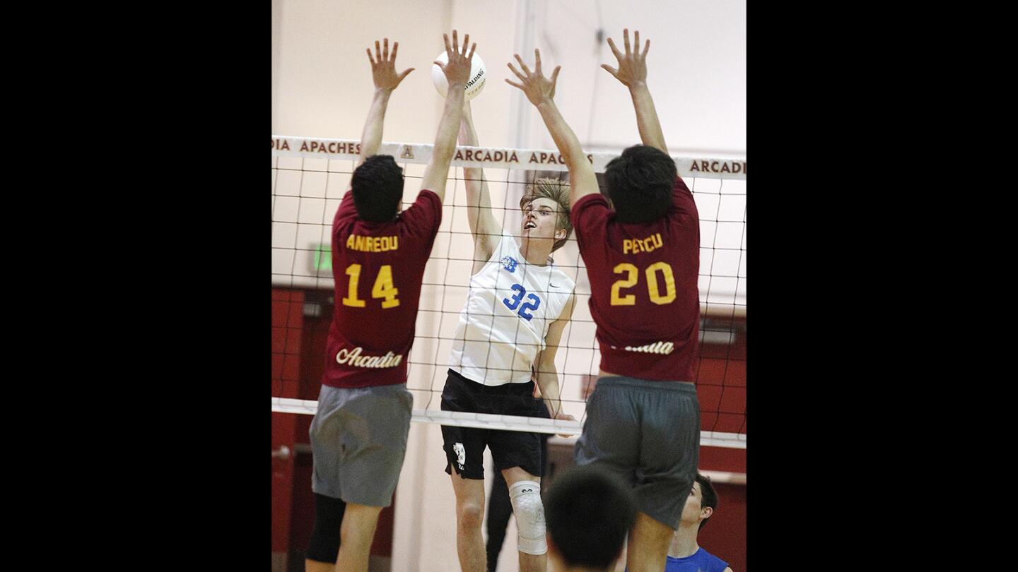 Photo Gallery: Burbank vs. Arcadia in Pacific League boys' volleyball