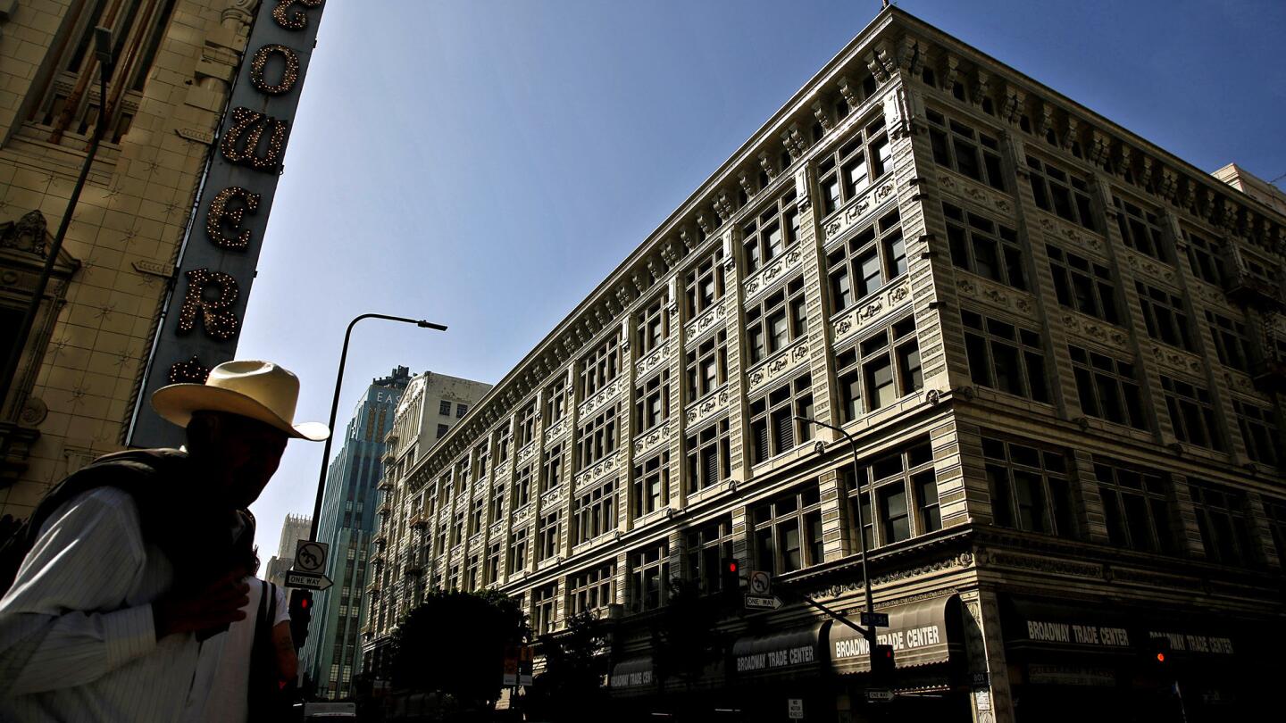 The historic former May Co. department store on Broadway