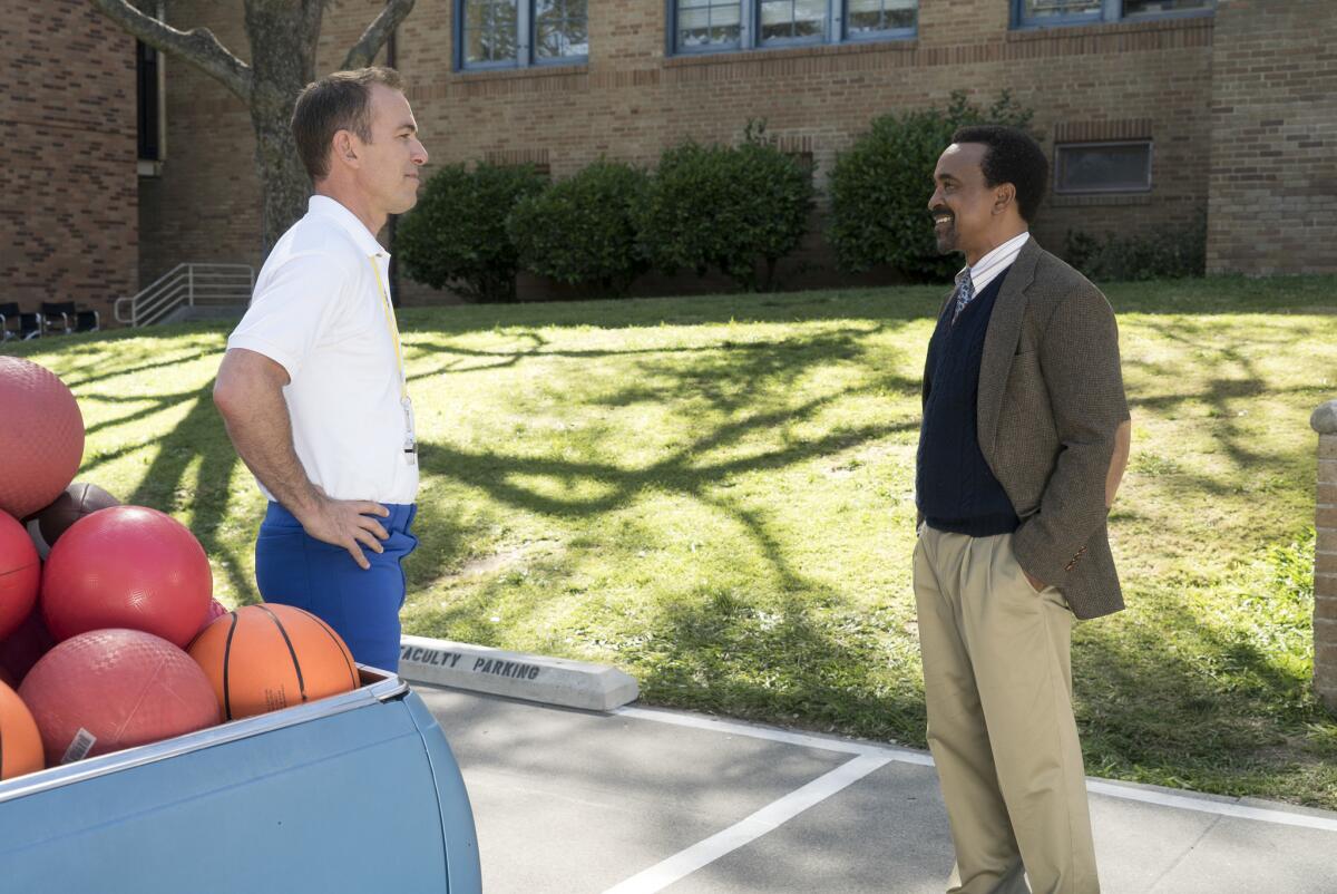 Bryan Callen, left, and Tim Meadows in a scene from "The Goldbergs."
