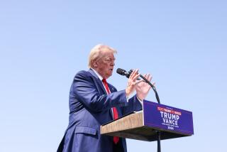 RANCHO PALOS VERDES-CA-SEPTEMBER 13, 2024: Former President Donald J. Trump speaks at a press conference at his Trump National Golf Course on Friday, September 13, 2024. (Christina House / Los Angeles Times)