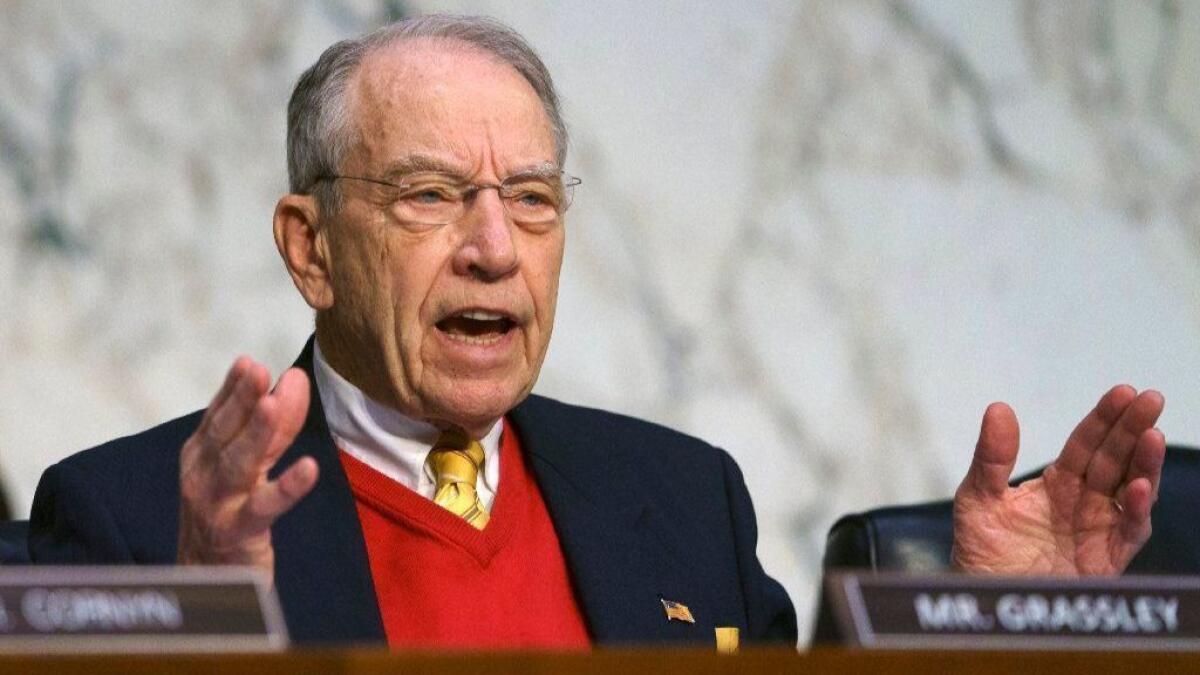 Senate Finance Committee Chairman Charles E. Grassley (R-Iowa) presided over Tuesday’s hearing.